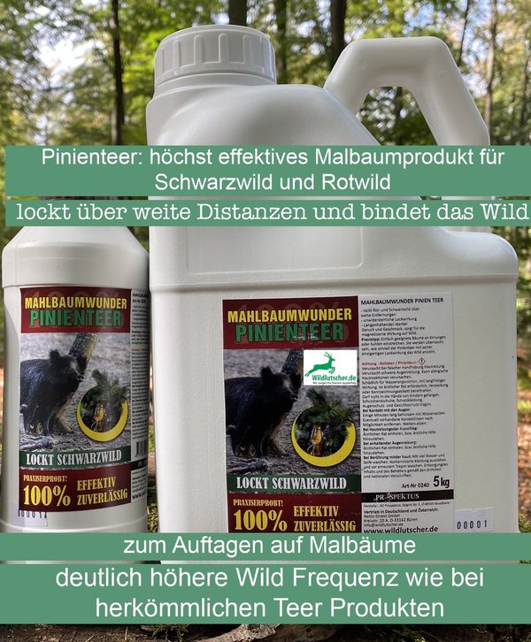 Wildlutscher Pinienteer (Harz) | Malbaumwunder | lockt, bindet und lenkt Schwarzwild und Rotwild