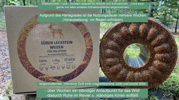 Wildutscher Leckstein Süßer Weizen | lockt, bindet und lenkt Wild