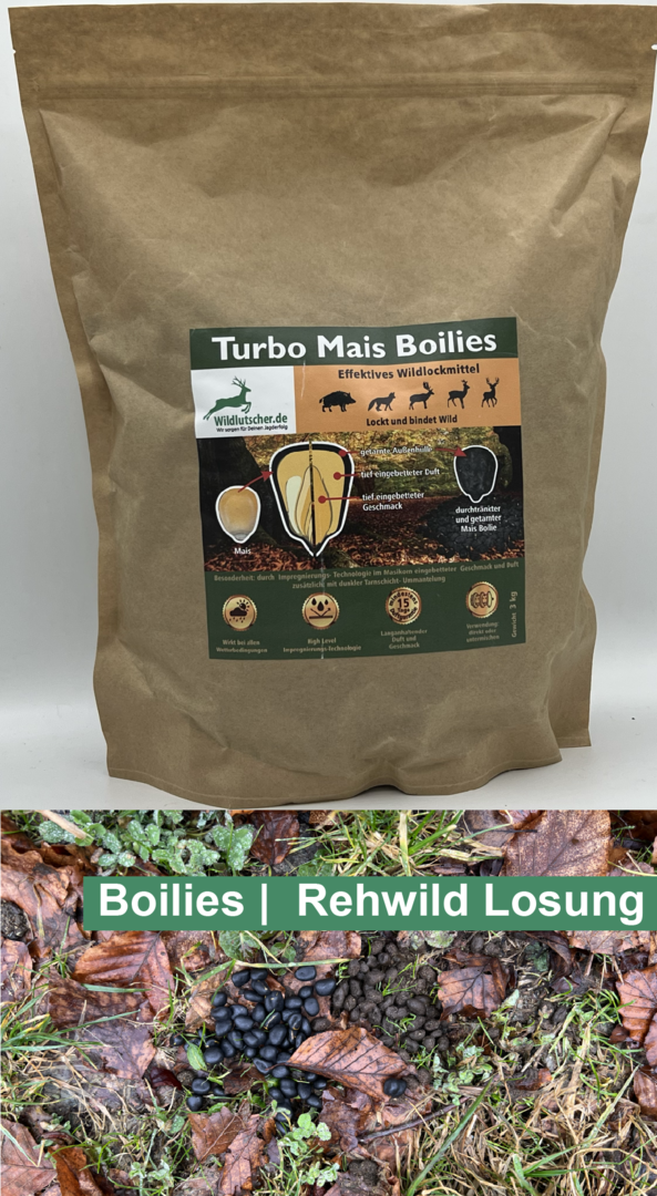 Wildlutscher Turbo Mais Boilies |lockt, bindet und lenkt Wild